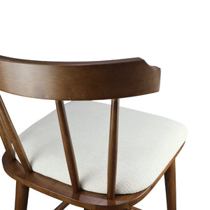 English Elm Christopher Knight Home® - Olivia Classic Windsor-Style Wooden Counter Stools, Set Of 4 In Walnut Finish & Soft Beige Upholstery N775P346246W-S4
