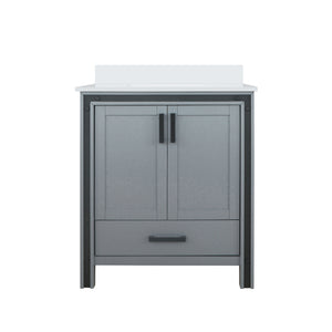 English Elm Dark Grey Bath Vanity 30 in W x 22 in D with Cultured Marble Top, Solid Wood, Soft-Close Drawer, Storage(extra) B2731P260681