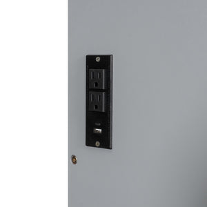 English Elm Queen Murphy Wall Bed with Usb Ports Space Saving Cabinet for Guest or Home Office Gray LP000385AAE