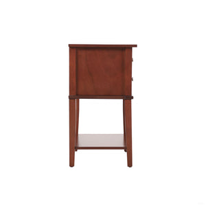 English Elm Sleek Cherry Nightstand with Open Shelf Storage, 28"H x 22"W x 16"D, Rich Finish, Sturdy Modern Design B078107917