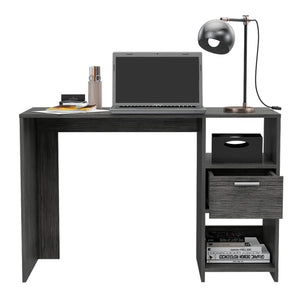 English Elm Arlington Writing Computer Desk - Stylish Compact Design With Drawer & Two Open Shelves For Storage B128P148861
