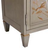 English Elm Dauphin Handpainted Entryway Storage Cabinet, Grey Cashmere Wood