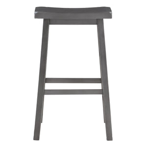 OSP Home Furnishings Tulsa 29" Saddle Stool - Set of 2 Grey
