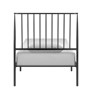 Homelegance By Top-Line Dante Metal Platform Bed with Curved Metal Headboard Black Metal