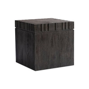 Bernhardt Bernhardt Cowley Side Table In Tadon Rustic Oak — 24" Square Sculptural Accent With Geometric Edge 529129