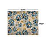 Christopher Knight Home® - Noble House - Wildwood Outdoor 7'10" X 10' Floral Area Rug, Ivory and Blue