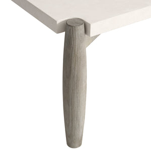 Bernhardt Bernhardt Ashbrook Cocktail Table With Scooped Vellum Top, Weathered Greige Ash Base, Modern Organic Design 462021