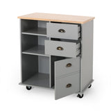 Christopher Knight Home® - Noble House - Provence Contemporary Kitchen Cart with Wheels