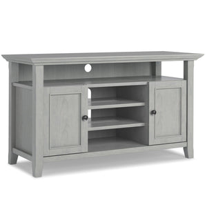 English Elm Amherst 54-Inch Solid Wood Tv Media Stand In Fog Grey - Stylish Storage With Cable Management Solutions B136P158375