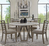 Parker House Pure Modern Dining 54 In. Round Table with Wood Base Moonstone Oak Solids / Oak Veneers DPUR#54RND