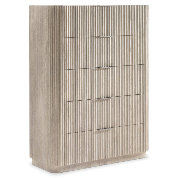 Bernhardt Bernhardt Lucerne Wire-brushed Oak Five Drawer Chest with Reeded Surround for Bedroom 393140