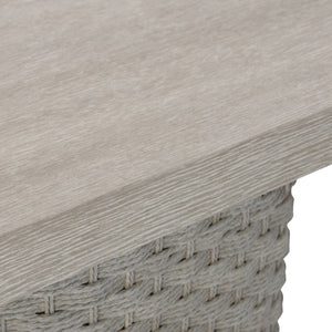 Bernhardt Bernhardt Acosta Console Table With Flaxen Quartered Oak, Woven Paper-Rope Pedestal, 58"W 309914