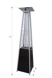 English Elm Commercial Grade Black 40000 Btu'S Propane Standing Patio Heater