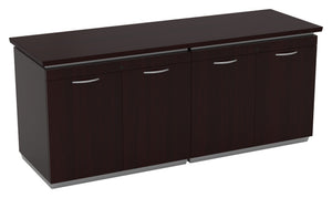 OSP Home Furnishings Tuxedo Executive Office Credenza with File Storage and Modern Professional Workspace Design 4-Door TUXDKR-TYP207