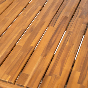 English Elm Christopher Knight Home® - Outdoor Acacia Wood Dining Table Set With Bench - Weather-Resistant, Easy Assembly, Custom Colors N773OD00039B