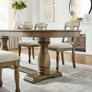 English Elm (1 Table+6 Chairs) Modern Mid-Century Extendable Dining Set For 6 - Stylish, Comfortable, Durable! W2582S00145