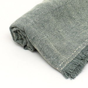 English Elm Stonewashed Linen Woven Throw Blanket With Artisan Fringe – Cozy, Lightweight, Rustic Elegance B346P321248-GIGA