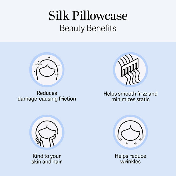 JLA Home Madison Park - 100% Mulberry silk pillowcase 25mm 6A OEKO-TEX hidden zipper for smoother hair, fewer sleep lines, luxe feel 30 L x 20 W x 0.13H MPT21-0127