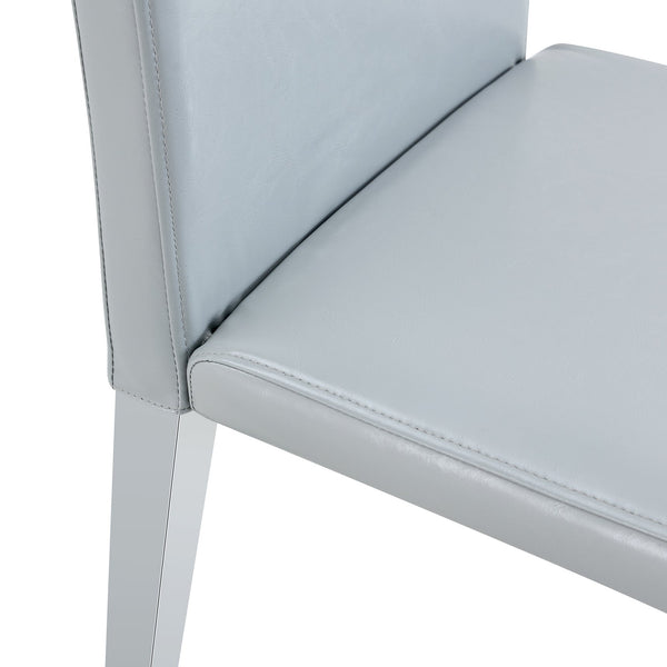 English Elm Four Pu Leather Dining Chairs with Metal Legs Modern Minimalist Set for Stylish Homes W1151P383508