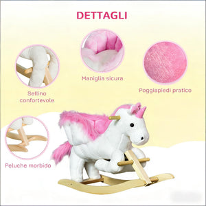 English Elm Walking Horse Ride on Toy Plush Pedal Pony with Wheels for Kids Ages 3 to 8 T3971P442192
