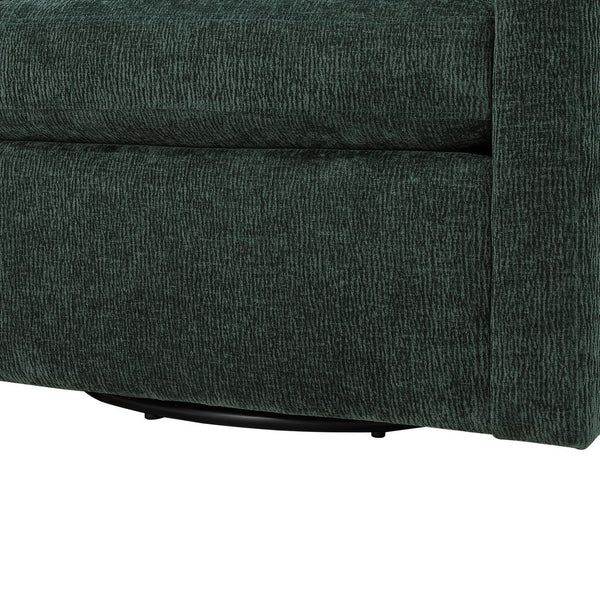 English Elm Sutton Kelly Green Swivel Barrel Chair — Ultra-Soft Performance Fabric, Reversible Cushions, 360° Comfort and Stain-Resistant Durability B050P322587