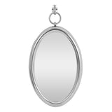 Christopher Knight Home® - Noble House - Grover Modern Handcrafted Oval Aluminum Wall Mirror, Silver