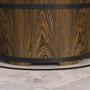 English Elm Outsunny Barrel Wood Burning Fire Pit Low Smoke Secondary Combustion Backyard Patio Portable Brown W2225P174288