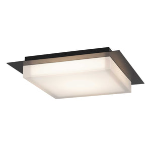 English Elm 14 Inch Square Led Flush Mount Ceiling Light Dimmable Acrylic Diffuser for Any Room Black B370P399080