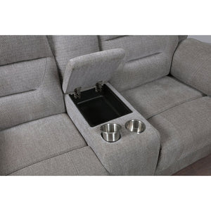 English Elm Sebring Channel Tufted Chenille Reclining Loveseat with Console for Media Rooms B062P441330