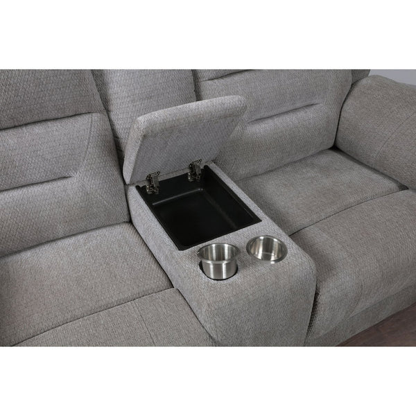 English Elm Sebring Channel Tufted Chenille Reclining Loveseat with Console for Media Rooms B062P441330