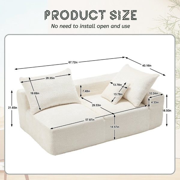 English Elm United Flexible Comfort Sofa - Stylish Chenille Upholstery For Two, Perfect For Lounging & Work W1568P222610-GIGA