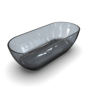 English Elm 68.9 Inch Resin Freestanding Soaking Tub with Sculptural Oval Form and Spa Appeal W1613P272546
