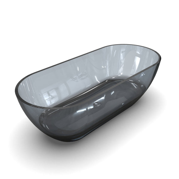 English Elm 68.9 Inch Resin Freestanding Soaking Tub with Sculptural Oval Form and Spa Appeal W1613P272546