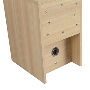 English Elm 12 Rustic Plywood Wall Shelf with Two Open Compartments, Water-Resistant Melamine, Easy Clean Design Ameican White Oak W999P317924