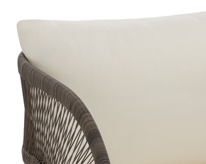 Sunpan Toulon Lounge Chair - Stylish Outdoor Seating with Durable Teak Wood & Corrosion-Resistant Frame