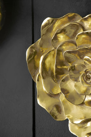 English Elm S/2 Gold Rose Wall Accents - Elegant Floral Decor For Modern Interiors, Timeless Botanical Accent Pieces W2078P223156-GIGA