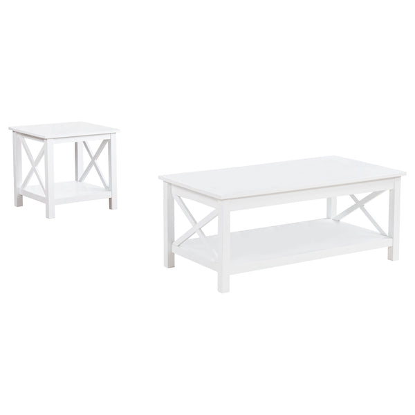 English Elm 2-piece Pine Lift Top Coffee Table Set with Storage for Farmhouse Living Rooms B016S00068