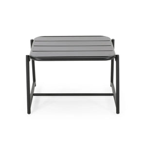 English Elm Christopher Knight Home® - CONRAD Modern Outdoor Chat Set with Powder-Coated Iron Frame, Open Slat Seats for Breezy Comfort Matte Black N775P250736B