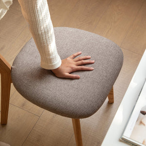 English Elm (Set Of 2 Pcs) Solid Fas Oak Dining Chairs With Upholstered Cushions – Stylish, Comfortable & Durable W1283P256524