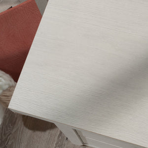 English Elm Dresser, Stylish White Storage Solution With Six Drawers, Smooth-Glide Metal Runners, Versatile Design B356P402643