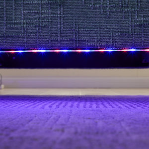 English Elm Modern chenille 2-seater sofa with LED lighting, USB charging, storage pocket, sturdy wood legs Lake Blue W395P318545