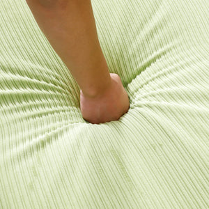 English Elm 65.74-inch convertible letter sofa bed with adjustable armrests, pull-out extension, cup holders, durable frame and plush sponge cushions Green W3371P311474