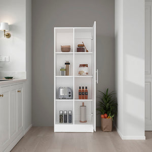 English Elm Juls Tall Pantry Cabinet with Open Shelves and Enclosed Storage for Any Room B070P474242