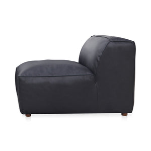 English Elm Form Low Profile Slipper Chair Top Grain Leather Seat for Modern Living Spaces B2769P504414