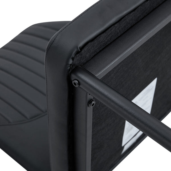 English Elm Luxury Linen Dining Chair Set of 4 with Breathable Cotton Blend, Integrated Metal Legs, Stylish Comfort Black 24.8 L x 24.41 W x 20.47 H W1512P409270