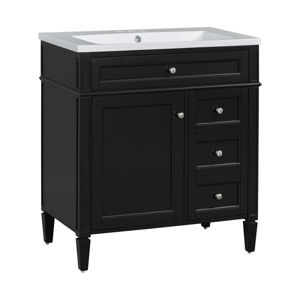 English Elm 30'' Modern Bathroom Vanity With Sink, Stylish Storage Cabinet & Tip-Out Drawer For Organized Elegance SW000122AAB-2