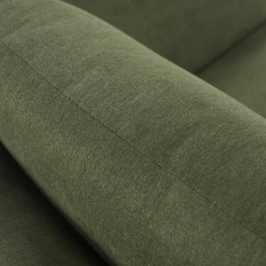 English Elm Accent Armchair Upholstered Low Profile Reading Chair with Lumbar Pillow Modern Living Room Seat Green W2308P462509