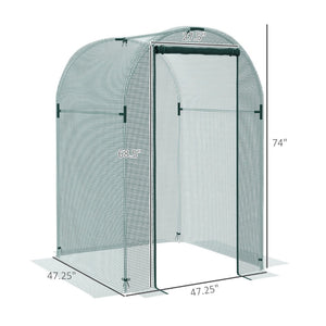 English Elm Outsunny 4' X 4' Crop Cage - Durable Plant Protection Tent With Zippered Access For Garden Safety W2225P174499-GIGA