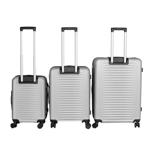 English Elm 2025 Hardshell Abs 3 Piece Luggage Set Matte Spinner Wheels Combo Lock Travel Beige+Silver Gray W2710P417749