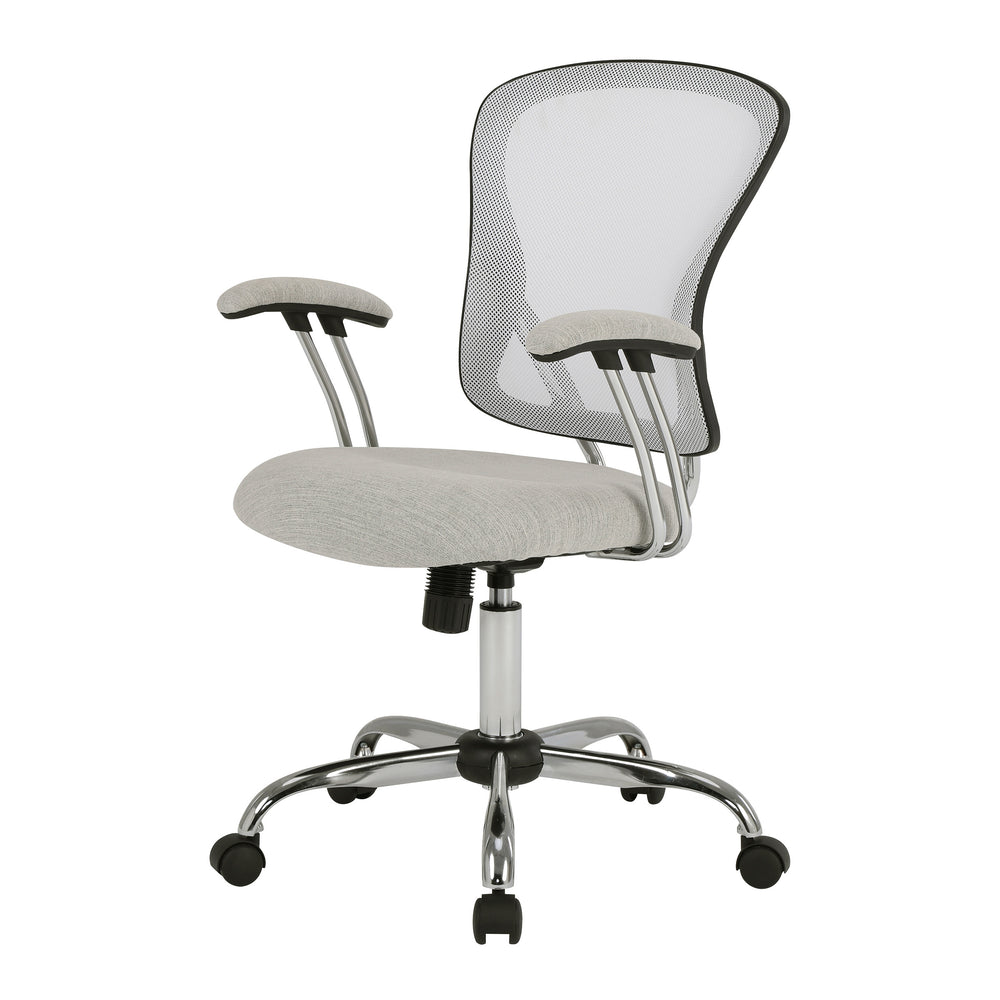 OSP Home Furnishings Gianna Task Chair White/Linen Stone